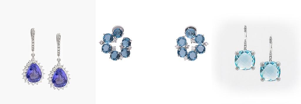 Colour stone earrings