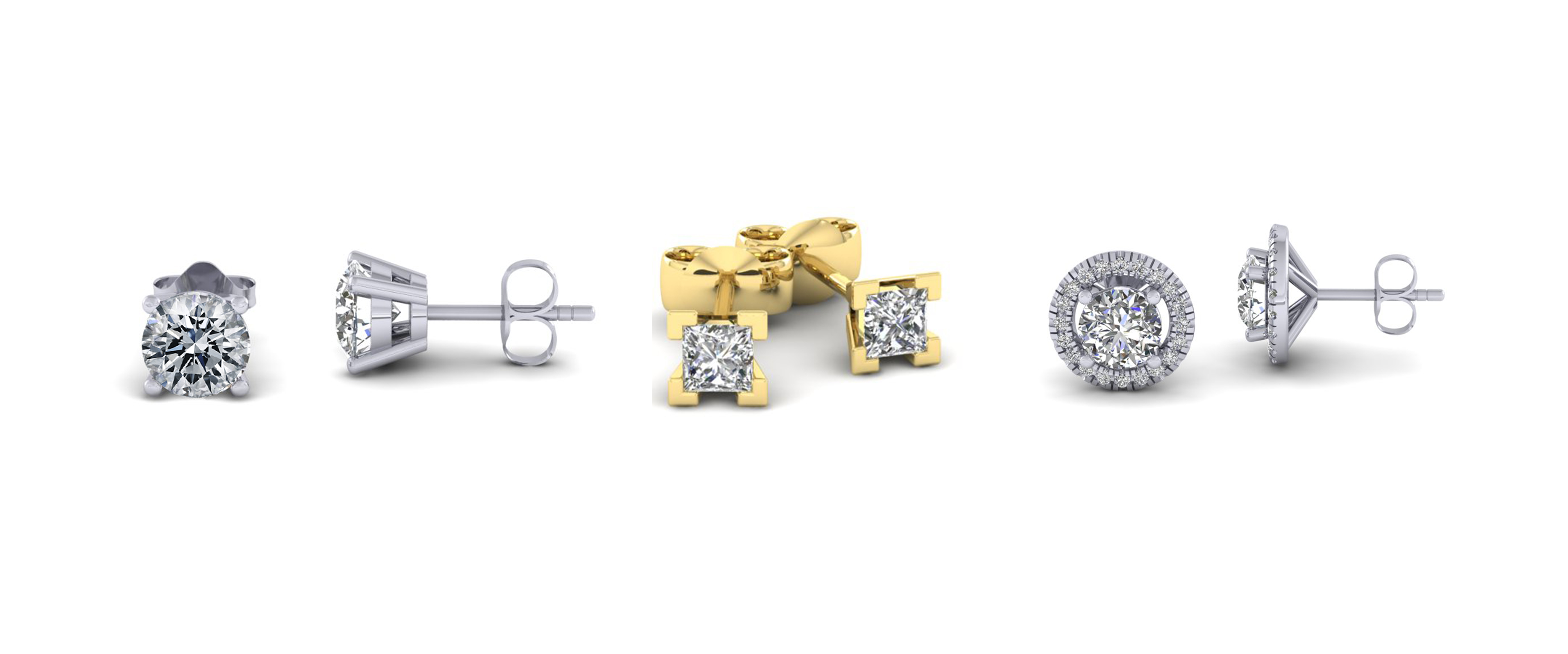 Diamond stud earrings Dubai